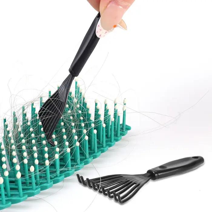 Mini nettoyeur de peigne en plastique, brosse à cheveux intégrée, épilateur, poignée domestique, bro