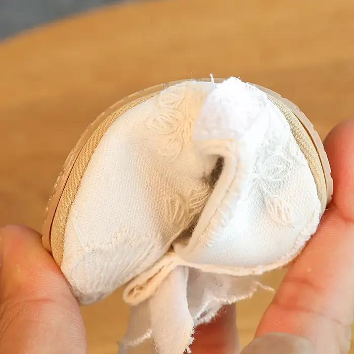 Mignon blanc dentelle bébé fille princesse chaussures bébé mocassins Moccs chaussures nœud frange se