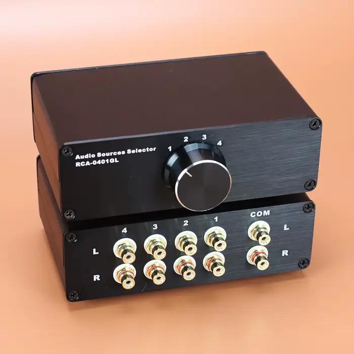 Commutateur de signal audio double canal HIFI, répartiteur audio haut de gamme RCA, amplificateur de
