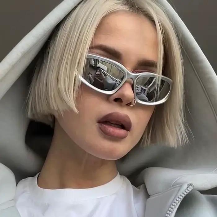 Lunettes de soleil de sport punk pour hommes et femmes, lunettes de soleil de créateur, nuances vint
