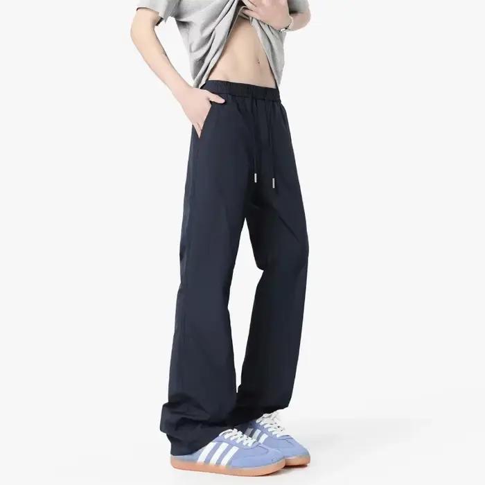 Pantalon de jogging large pour homme, léger, taille élastique, décontracté