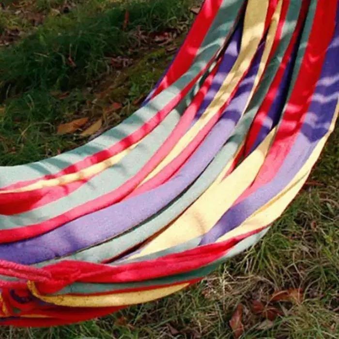 Hamac simple en toile épaisse et large, pour Camping en plein air, sac à dos, balançoire de loisirs,