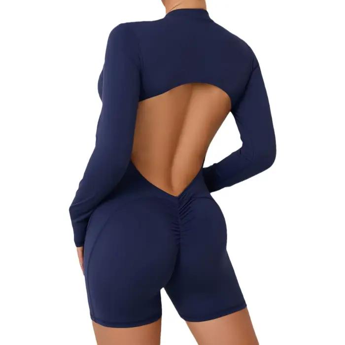 Ensemble de vêtements de yoga pour femmes leggings taille haute haut une pièce survêtement de gymnastique sans couture tenues d'entraînement de fitness occasionnels de sport et de bien-être