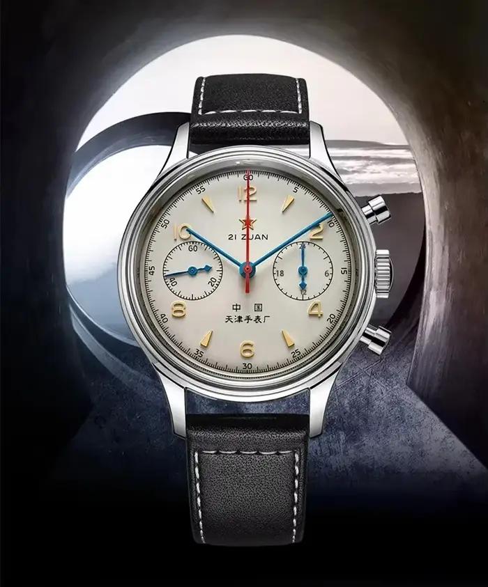Montres pour hommes 1963 pilote montre automatique 42mm étanche rétro quartz chronographe montre hab