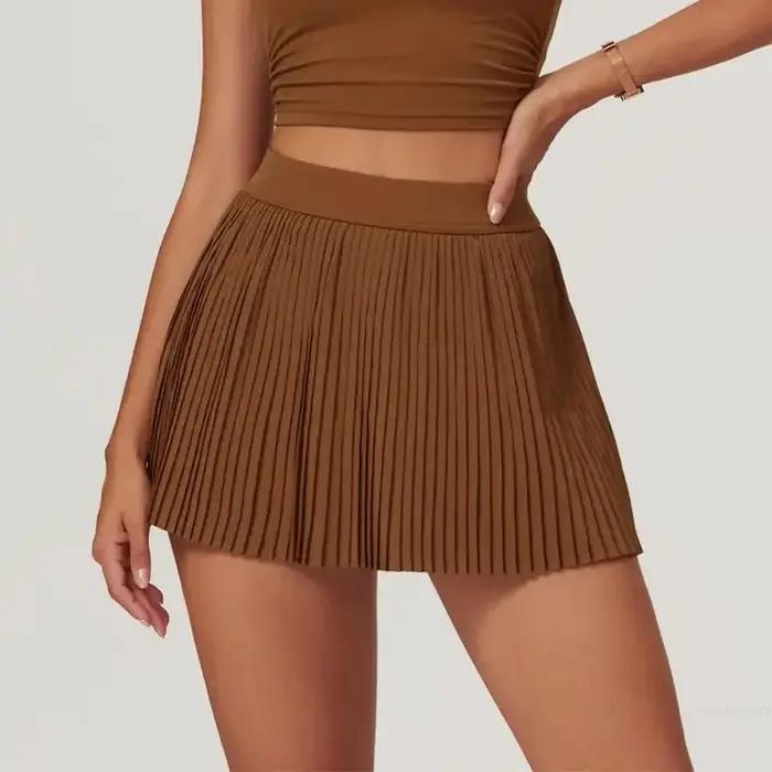 Jupe de golf et de tennis 2 en 1, combinaison de fitness plissée avec poche intérieure, style sexy p