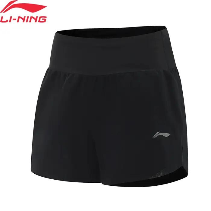 Li-ning short de course pour femme à sec 88% Polyester 12% élasthanne réfléchissant doublure de tail