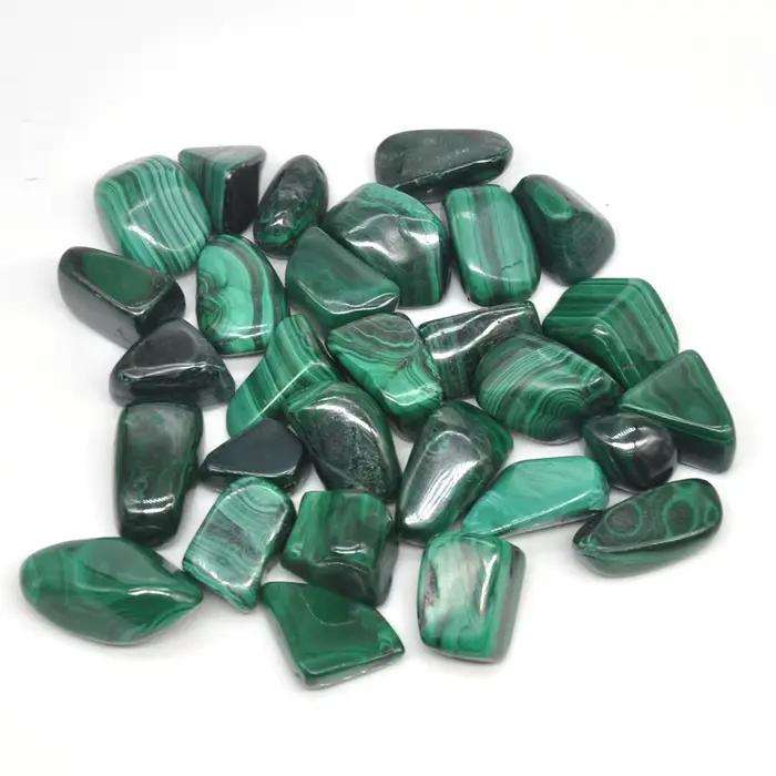 Pierres naturelles en Malachite, cristaux de guérison en vrac, véritable pierre précieuse polie Reik