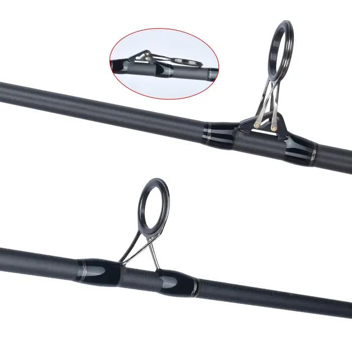 BIUTIFU 2 pointes canne à pêche carpe 3.5lb 7 Sections 4.2/3.6/3.0m 30t fibre de carbone voyage lanc