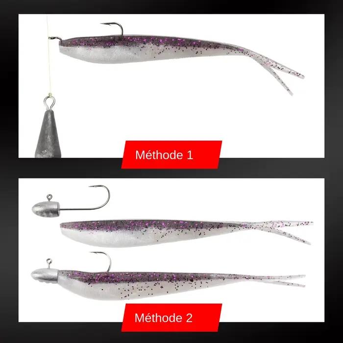Spinpoler 2 "3" 4 "Seigneurs de pêche souples Jerk Minnow Shad Drop Shot appât souple Swimbait queue fendue pour bar tru