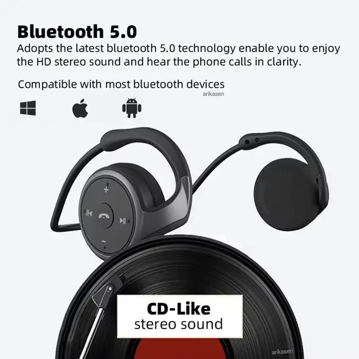 A6 petits écouteurs Bluetooth enrouler autour de la tête écouteurs sans fil confortables casques Blu