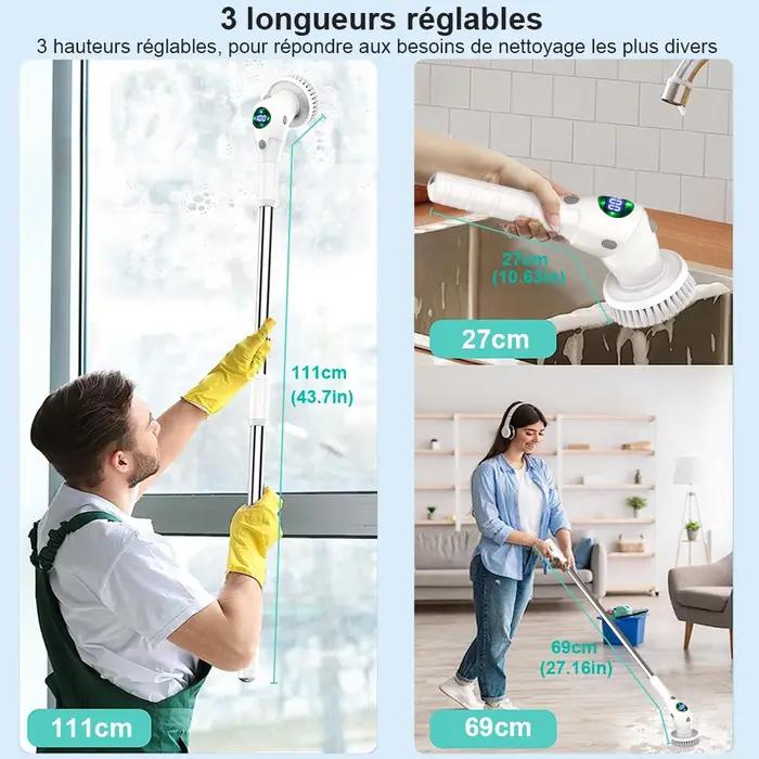 Brosse à livres électrique rotative sans fil