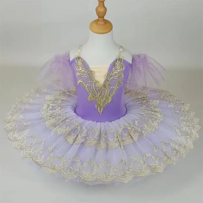 Robe tutu de ballet rêveuse pour spectacles sur scène, robes de princesse pour filles, costumes de d