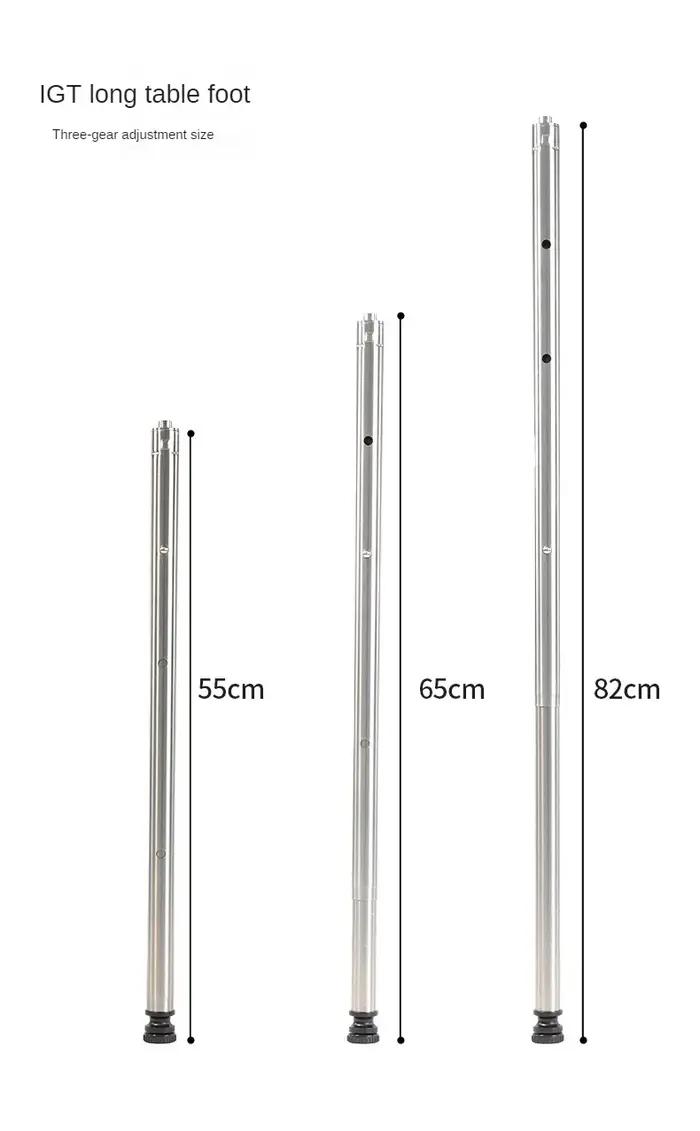 Pieds de Table IGT en Acier Inoxydable, Portables, Extensibles Librement, Durables, Naturels, Access