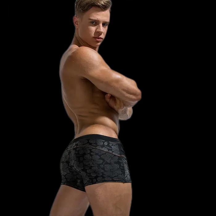 Maillot de bain homme imprimé été avec rembourrage push-up - Slip de bain sportif plage