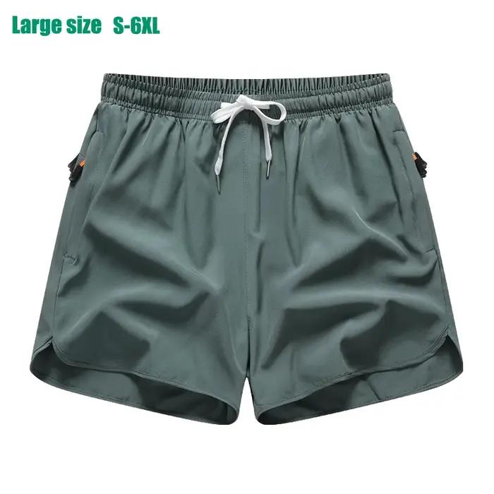 Nouveaux hommes sport décontracté 3/4 Shorts avec soie glacée léger absorbant la sueur en plein air