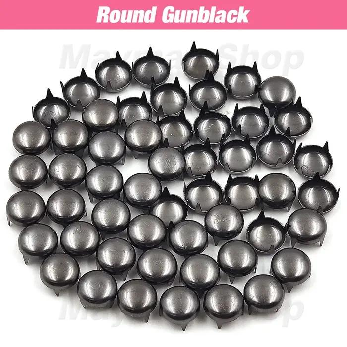 100 pièces 6-12mm métal 4 griffes Rivets carré/rond pointes goujons pyramide Rivets pour vêtements c
