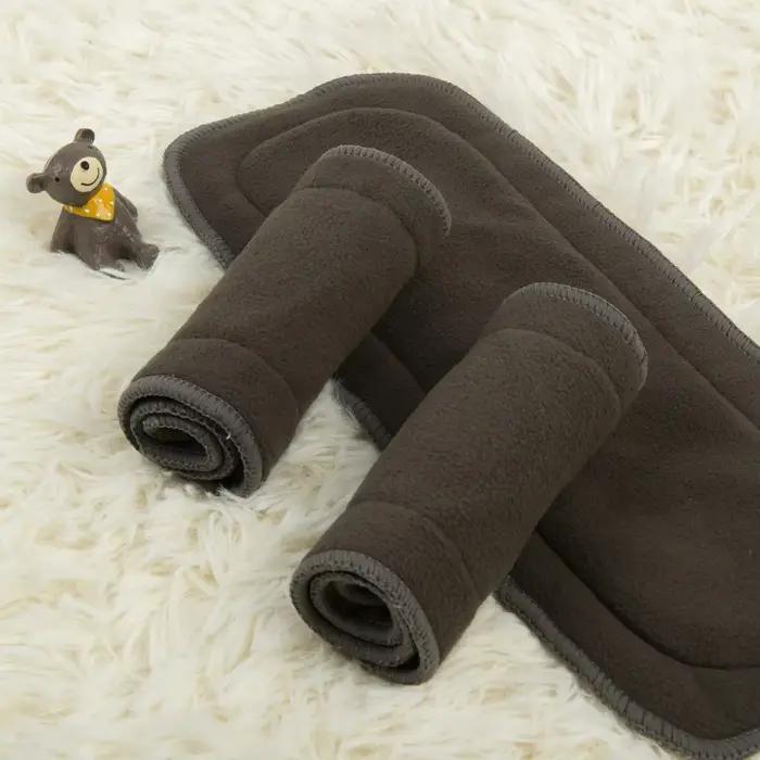 (10 pièces/lot) ALVABABY 4 couches insert de charbon de bambou haute qualité insérer de couche pour