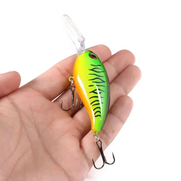 Hengjia – Leurre méné artificiel Crankbait, Wobbler, appât artificiel idéal pour la pêche au bar, au