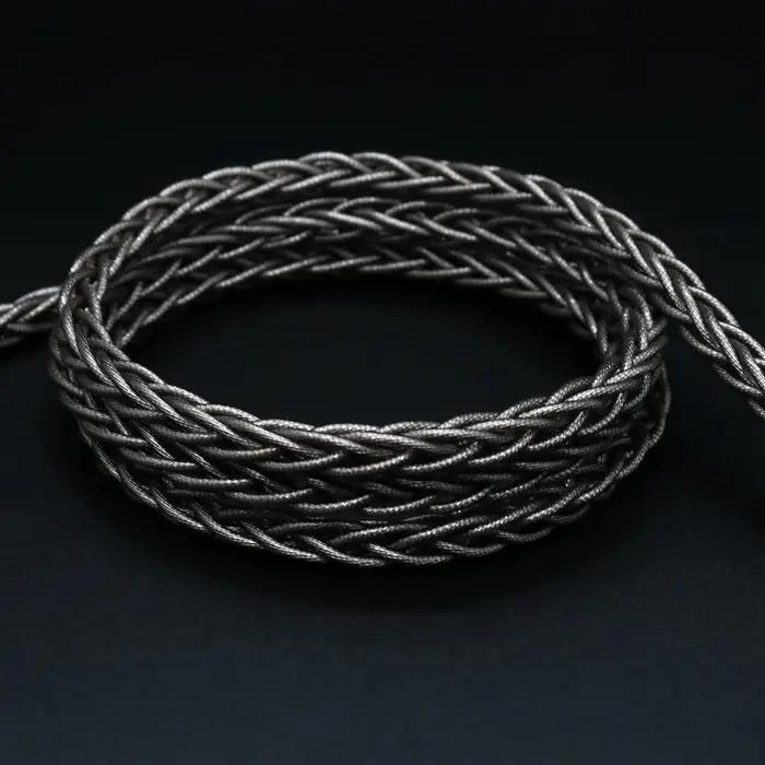 Câble de mise à niveau pour écouteurs, feuille d'argent à 8 cœurs, ivipQ-504, avec MMCX/QDC/0.78 2 b