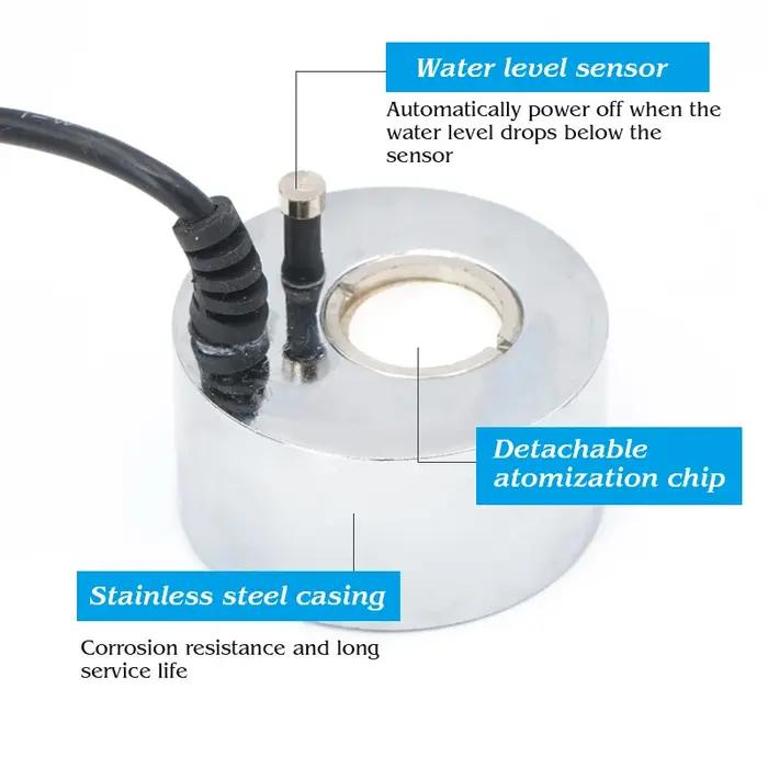 Humidificateur ultrasonique de qualité Durable, 24V DC, brumisateur, fontaine d'eau, tête d'atomiseu