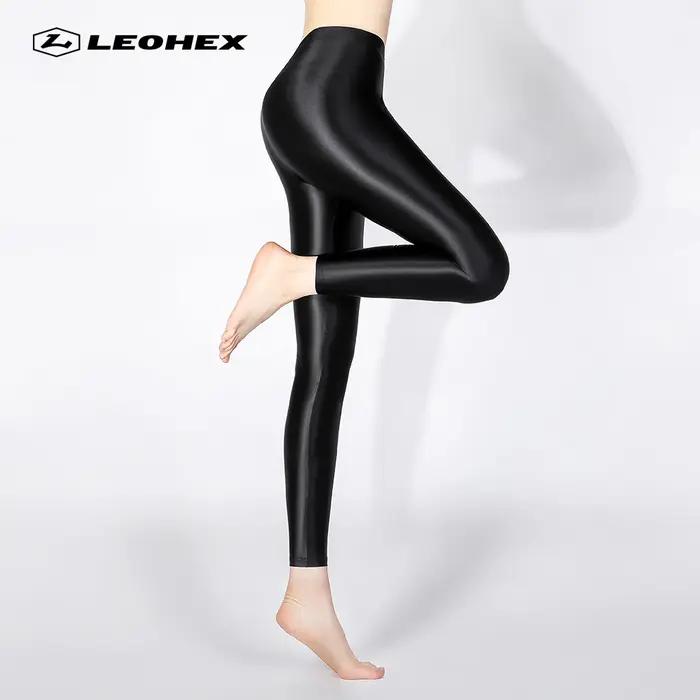 LEOHEX 2022 Sexy Satin brillant Leggings pantalon paillettes bas brillant japonais cheville longueur