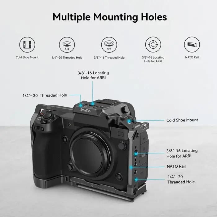 Cage de caméra SmallRig pour FUJIFILM X-H2 / X-H2S, plate-forme de caméra de fabrication vidéo en al