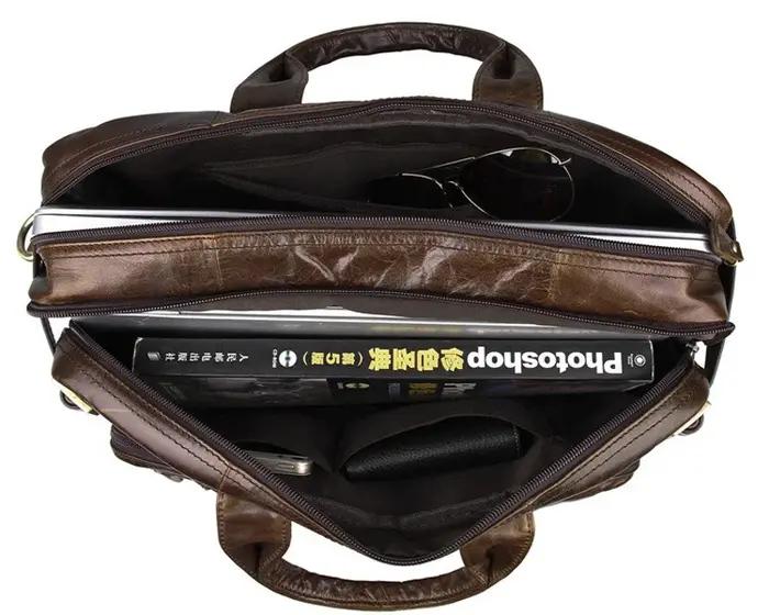 Sac messager en cuir véritable de haute qualité pour hommes, sac à bandoulière, mallette d'affaires,