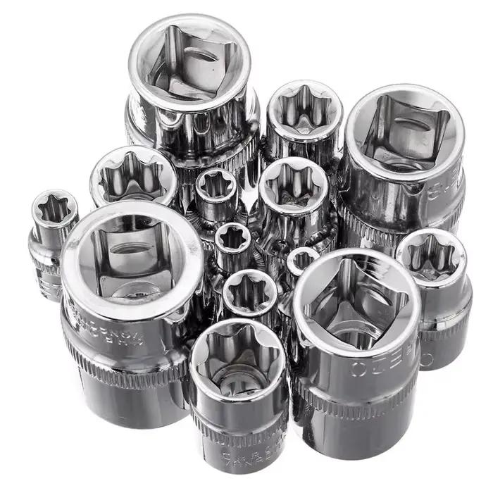 Jeu de douilles en forme d'étoile femelle Torx Bit, outil de réparation de voiture, 5/14 pouces, 1/4