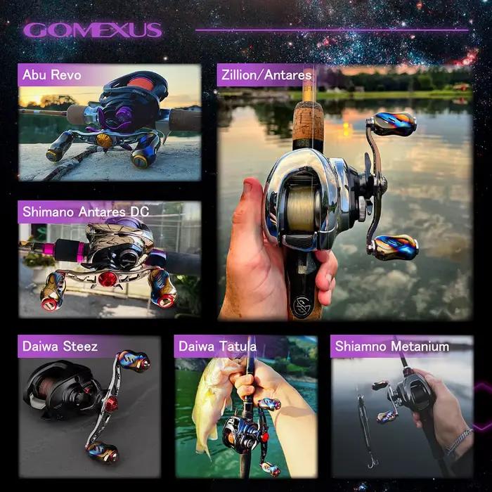 Gomexus bouton de moulinet Baitcasting titane 22mm pour Shimano Vanford Stradic Curado Antares Daiwa
