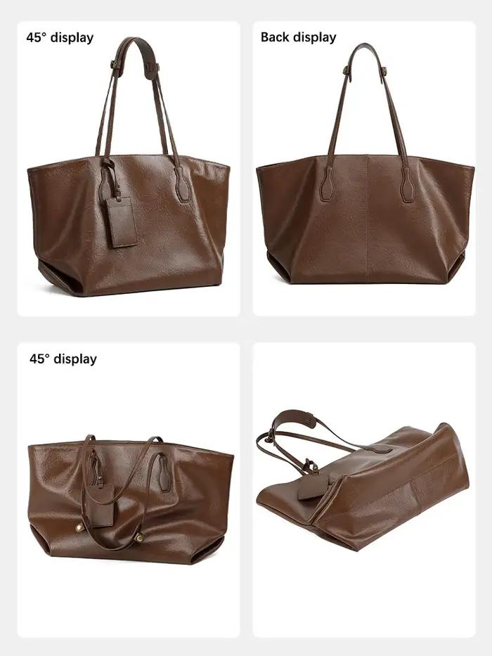 Zency – sac à main rétro pour femmes, 100% cuir véritable, sac à bandoulière pour dames, fourre-tout