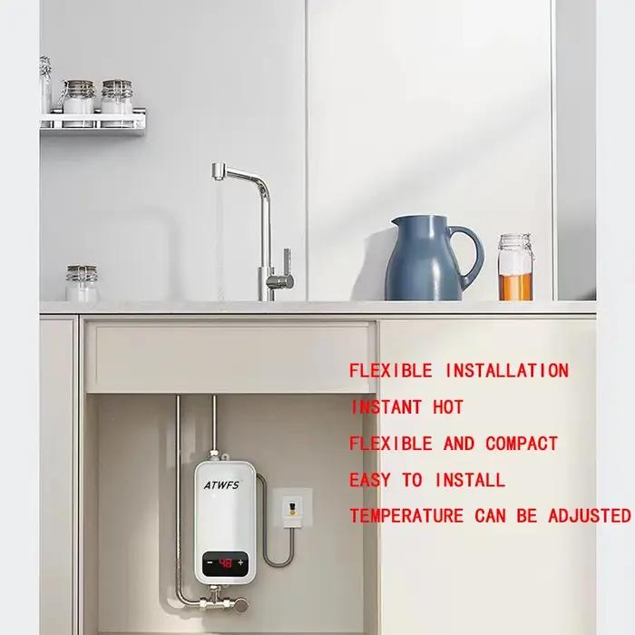 ATWFS chauffe-eau instantané 220V 4000W radiateurs électriques portables pour salle de bain douche d