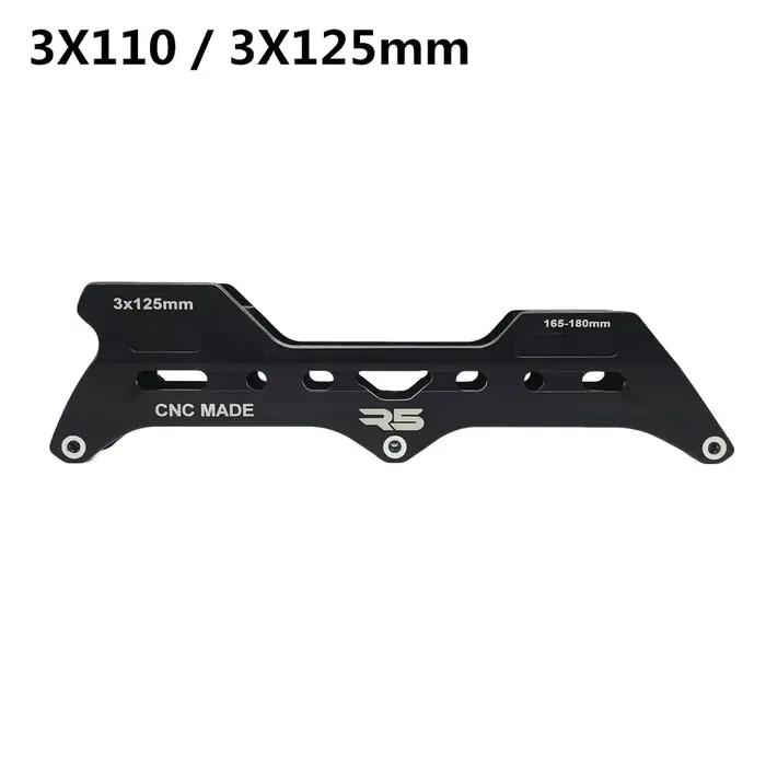 Cadre patins à roues alignées 3 roues 165mm alliage conversion slalom patinage vitesse 3*110mm 246mm