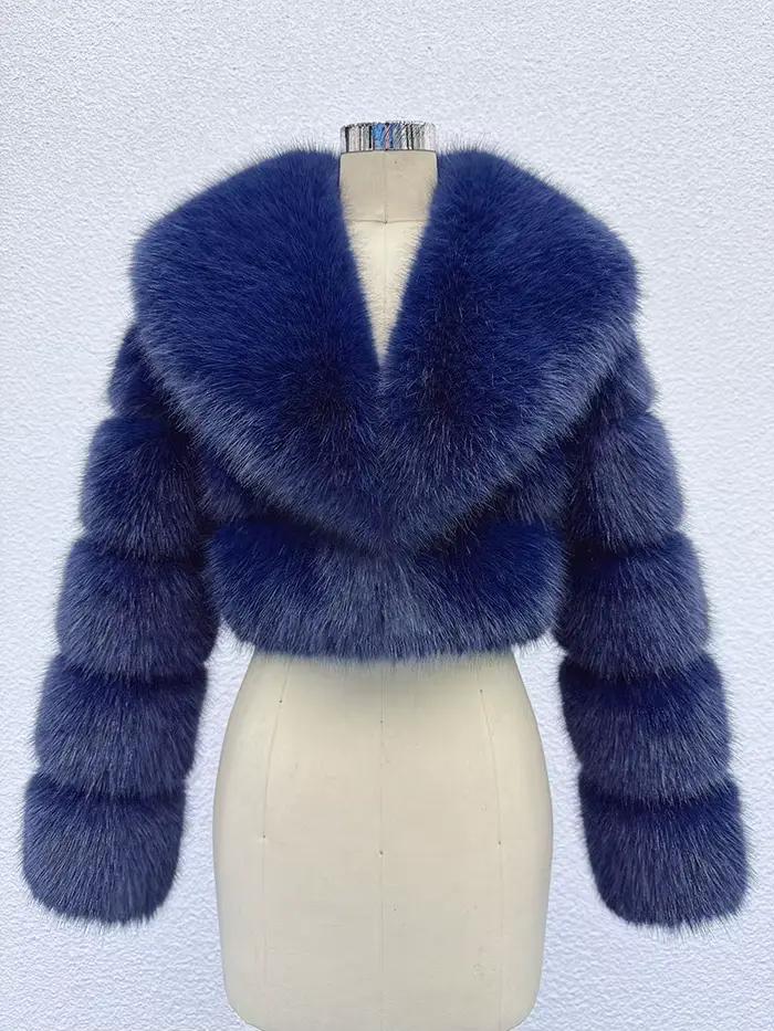 ZADORIN tendance fourrure haut nouveau recadrée fausse fourrure manteau femme vêtements fourrure fau