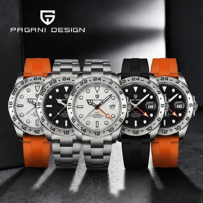 Pagani Design 2026 Nouvelle Montre de Plongée Homme 42 mm Saphir Mécanique Automatique GMT Étanche 1