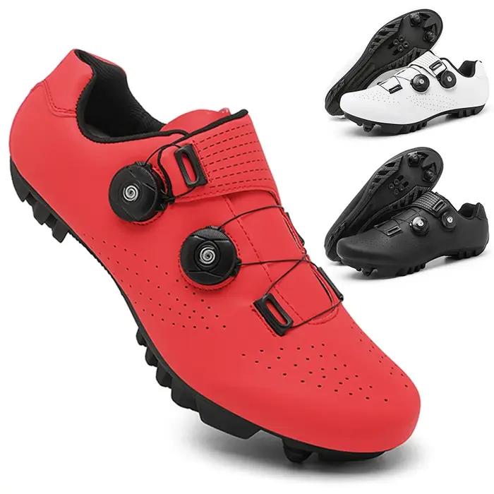 Chaussures de sport de cyclisme pour hommes et femmes, chaussures de vélo à pédale VTT, chaussures d