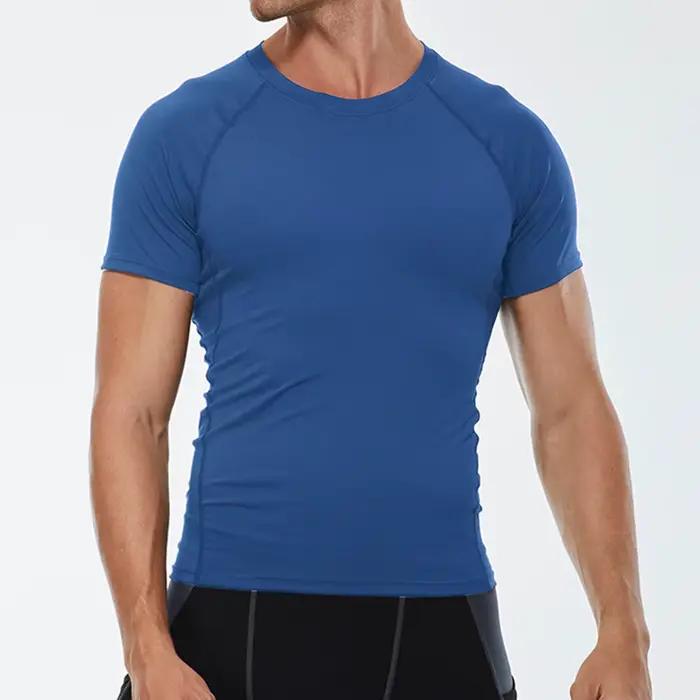 Chemise de Compression pour hommes, séchage rapide, T-Shirt de Sport à manches courtes, pour gymnase