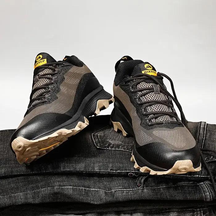 HIKEUP-Chaussures de Course Antidérapantes pour Homme et Femme, Baskets de Randonnée, de Camping, de