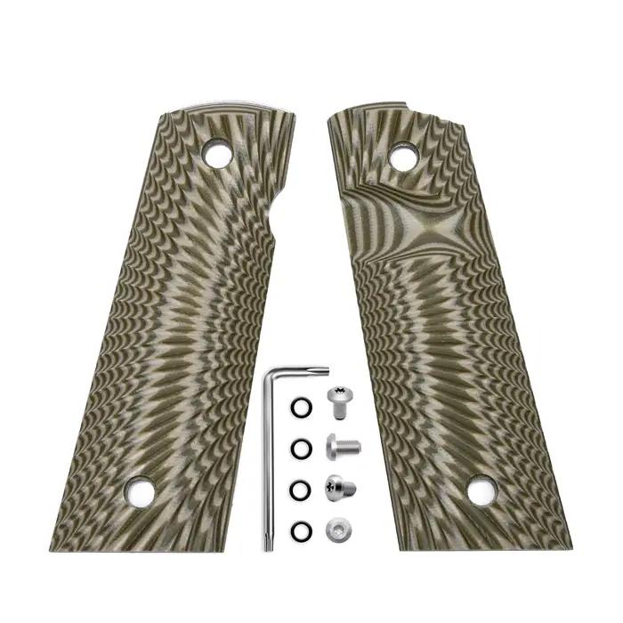 Magwell Grip Guuun G10 - Texture Sunburst pour 1911 taille complète avec coupe de sécurité