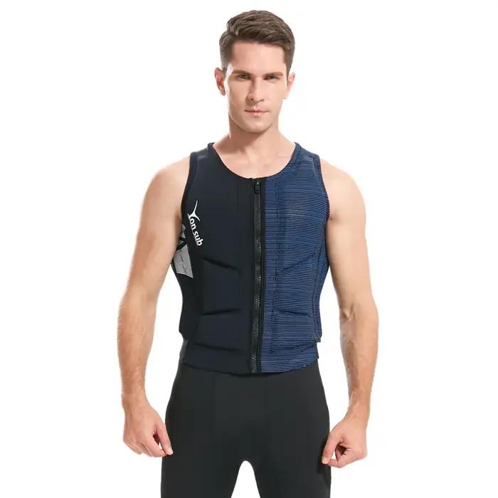 Gilet de sauvetage en néoprène avec fermeture éclair pour adulte, veste de flottabilité pour sports
