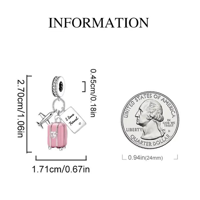 Pendentifs en argent sterling 925, zircon, patte, cœur rouge, breloques, perles compatibles avec les