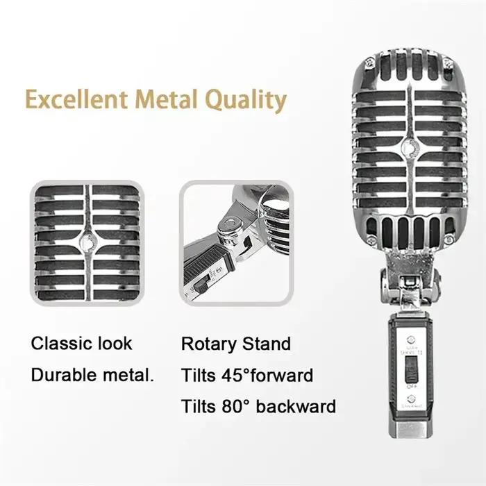 Support universel pour Live Performance Karaoké Microphone en métal vintage pour 55SH Classic Dynami
