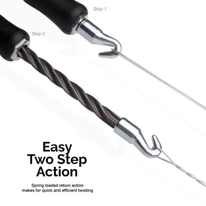 Twister de fil de barres d'armature semi-automatique, crochet d'attache en acier, pince de nouage de