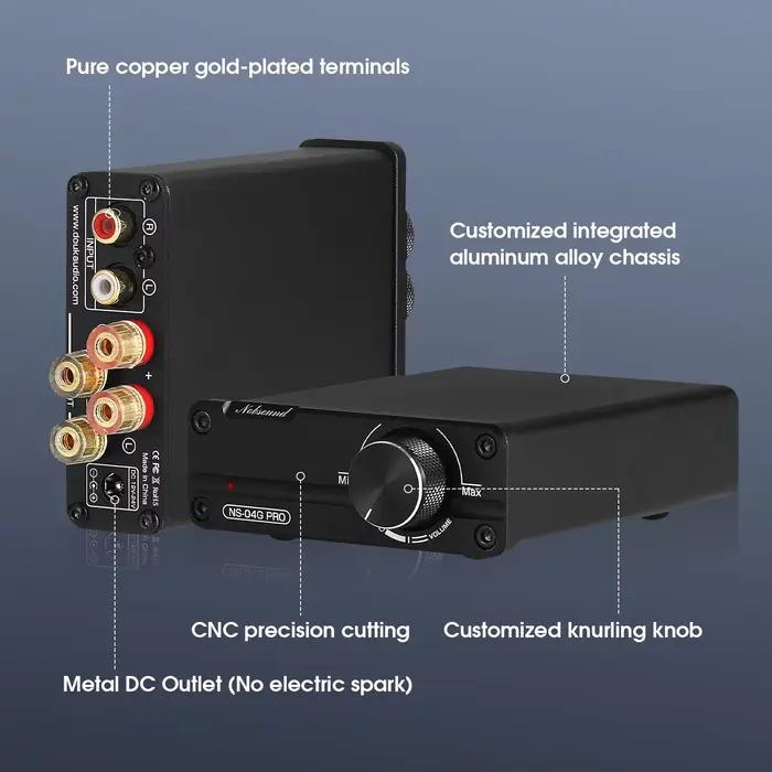 Nobsound NS-04G PRO Mini amplificateur de puissance numérique HiFi stéréo 2.0 canaux classe D Home D