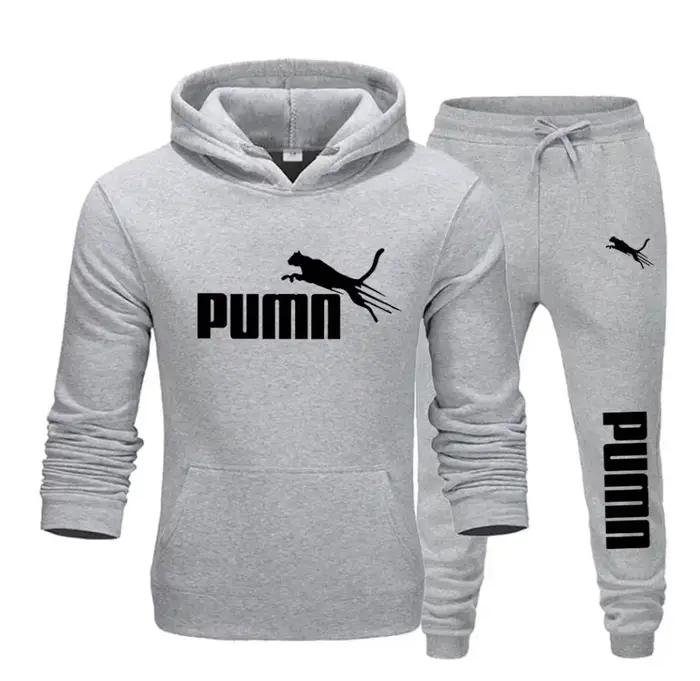 Nouvel ensemble deux pièces tendance pour homme : sweat à capuche et pantalon, collection automne-hi