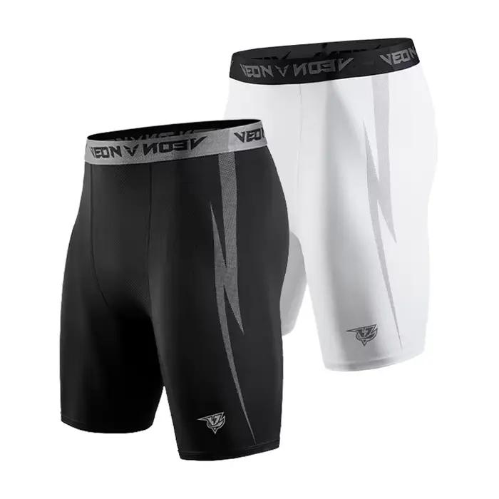 Shorts de compression hommes noir Spandex pour running et entraînement - Baselayer performance