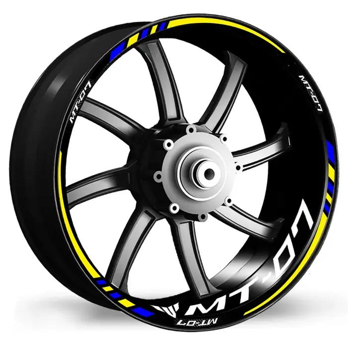 Autocollants réfléchissants pour roues de moto MT-07, autocollants réfléchissants pour jante, Logo à