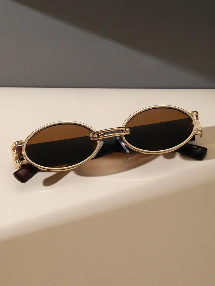 Lunettes de soleil unisexes à monture ovale en plastique, 1 pièce, pour la photographie de rue et le