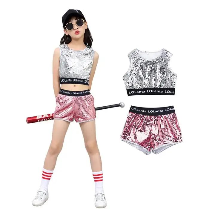 LOLParquet-Costume de brevà Paillettes pour Bol, Robes de brevJazz Hip Hop, Tenues Modernes de Phtal