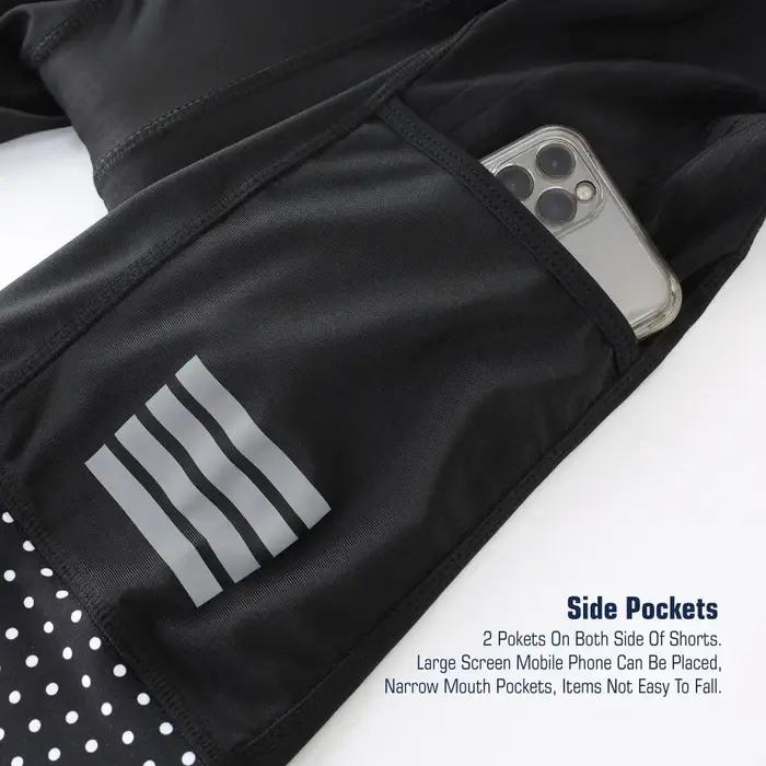 KEMALOCE short de cyclisme hommes blanc noir & gris & rouge Gel Pad été vélo Shorts course sur route