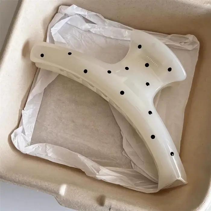 Pince à cheveux coréenne en acrylique, grande taille, os de Dragon, requin, Style français, Arc à po